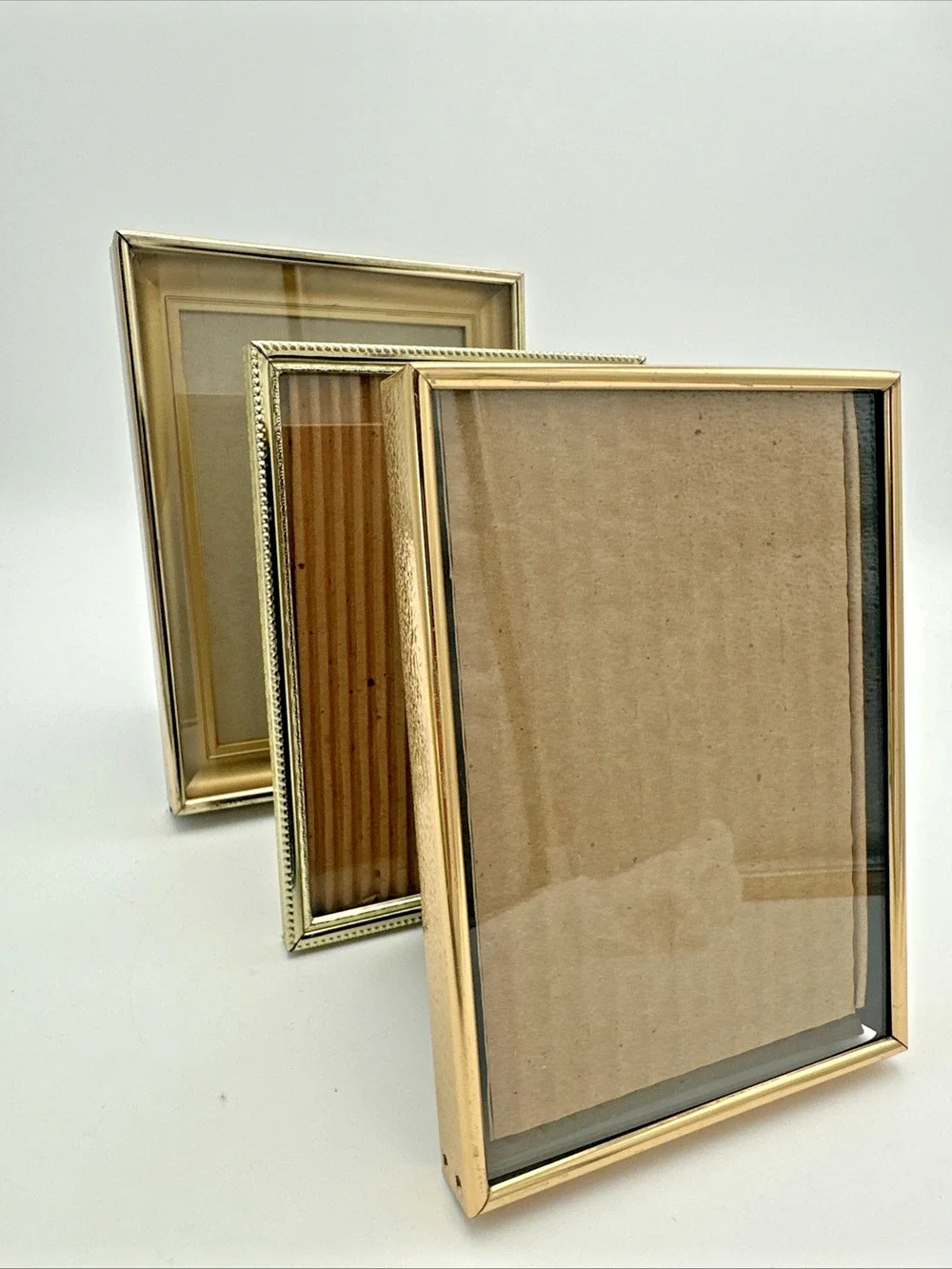 3 Vintage Gold Ornate Picture Frames 5x7 2 Shadow Box Style One Normal